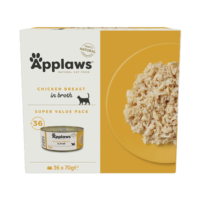 Applaws Cat Tin Chicken Bulk Pack 36x70g